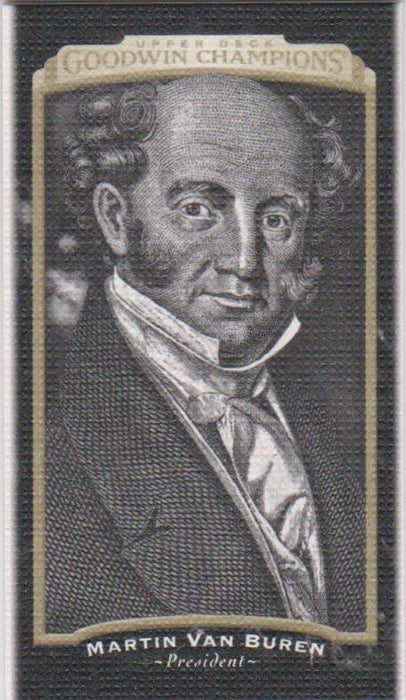 Martin Van Buren, Black & White Mini, 2017 Upper Deck Goodwin Champions