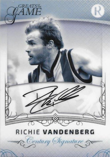 Richie Vandenberg, Century Signature, 2017 Regal Football Greats of the Game