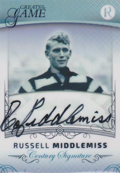Russell Middlemiss, Century Signature, 2017 Regal Football Greats of the Game