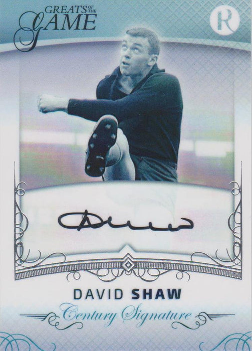 David Shaw, Century Signature, 2017 Regal Football Greats of the Game