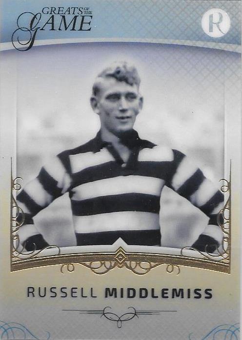 Russell Middlemiss, Gold Parallel, 2017 Regal Football Greats of the Game