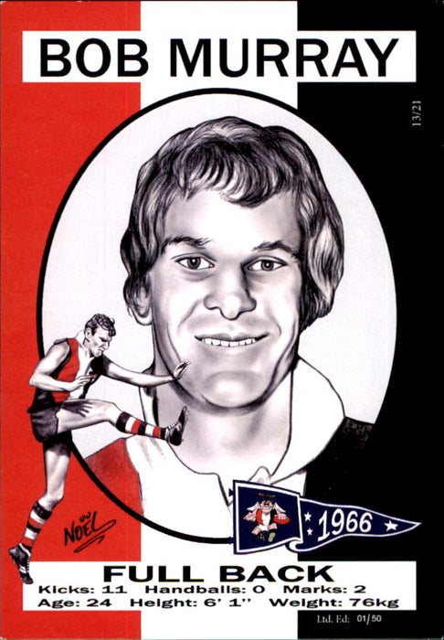 St Kilda Saints 1966 Premiers Card Set by Noel