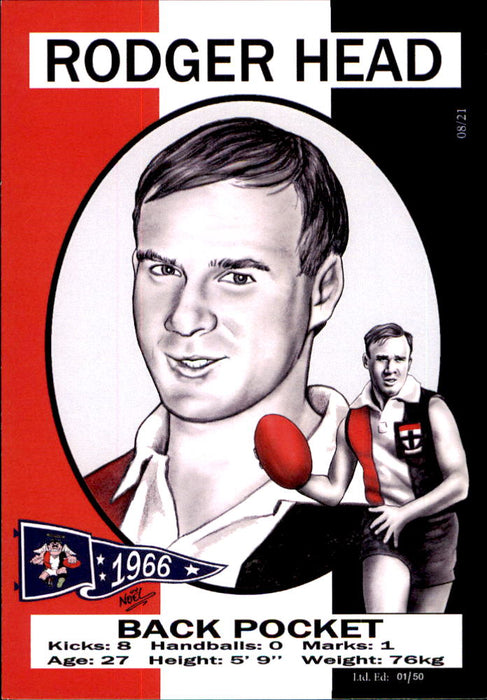 St Kilda Saints 1966 Premiers Card Set by Noel