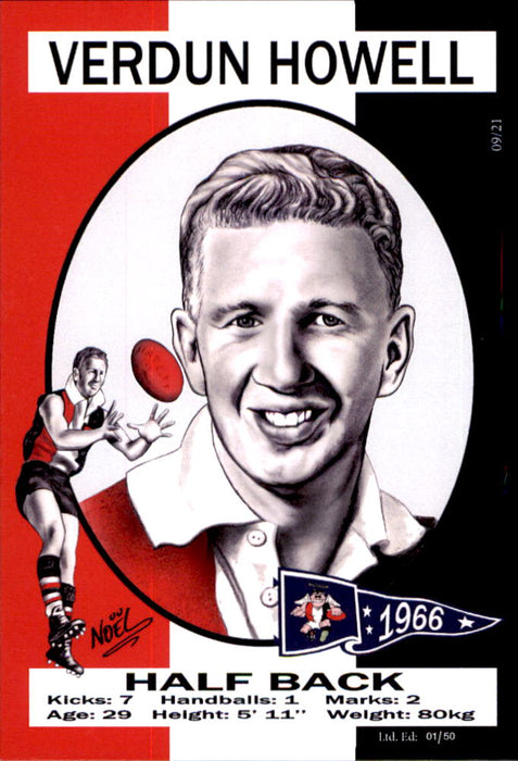 St Kilda Saints 1966 Premiers Card Set by Noel