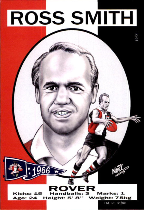 St Kilda Saints 1966 Premiers Card Set by Noel