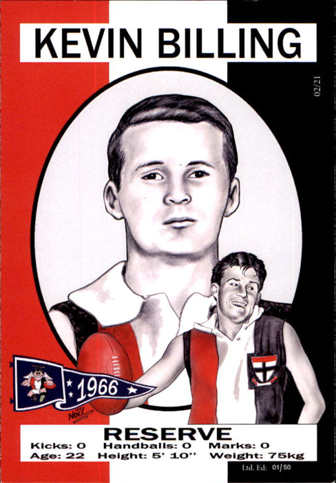 St Kilda Saints 1966 Premiers Card Set by Noel