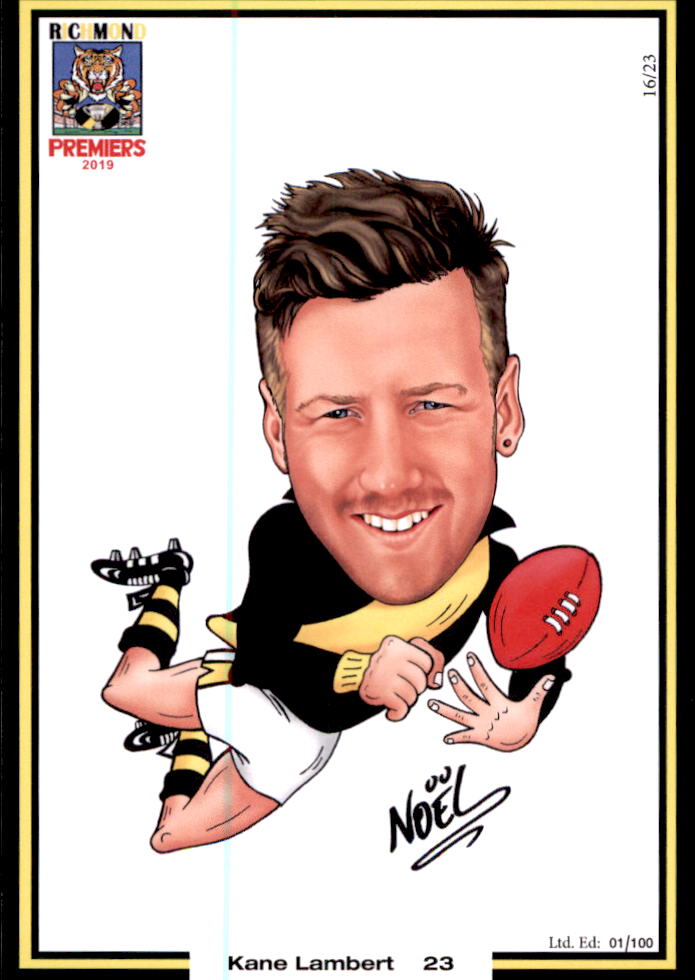 Richmond Tigers 2019 Premiers Card Set by Noel
