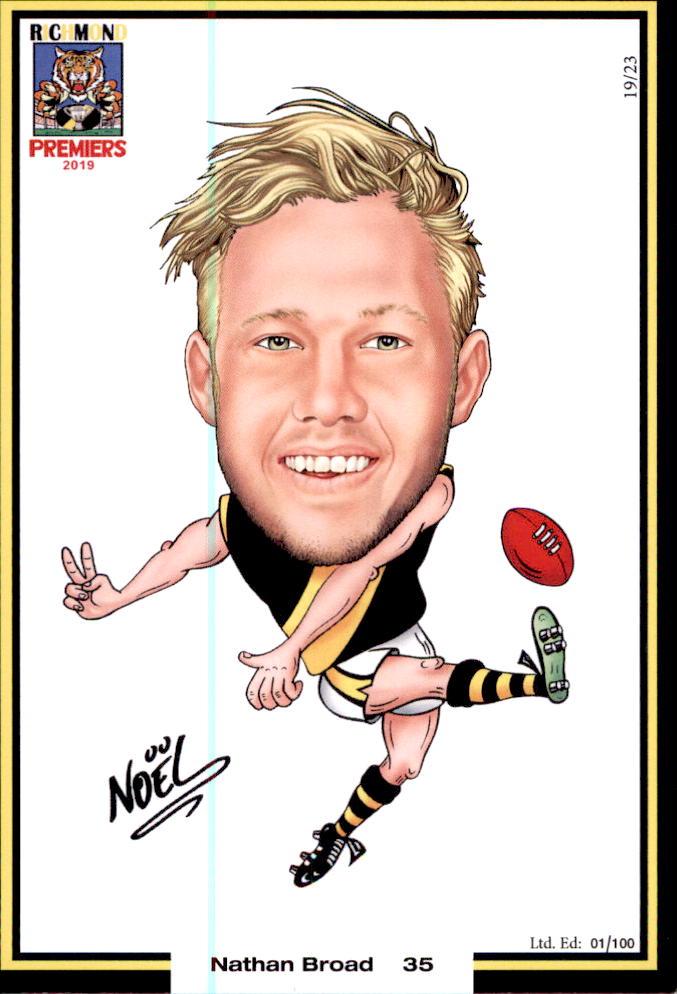 Richmond Tigers 2019 Premiers Card Set by Noel