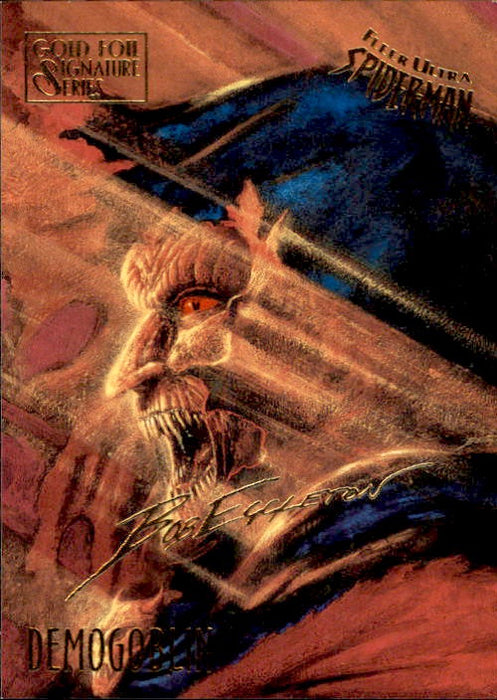 Demogoblin, #18, Gold Foil Signature Parallel, 1995 Fleer Ultra Spider-Man