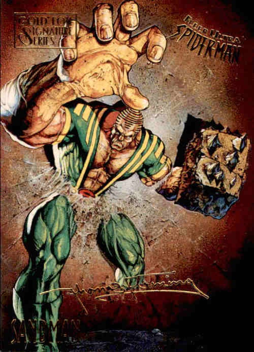 Sandman, #46, Gold Foil Signature Parallel, 1995 Fleer Ultra Spider-Man
