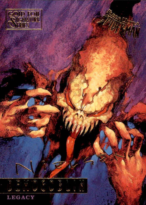 Demogoblin, # 75, Gold Foil Signature Parallel, 1995 Fleer Ultra Spider-Man