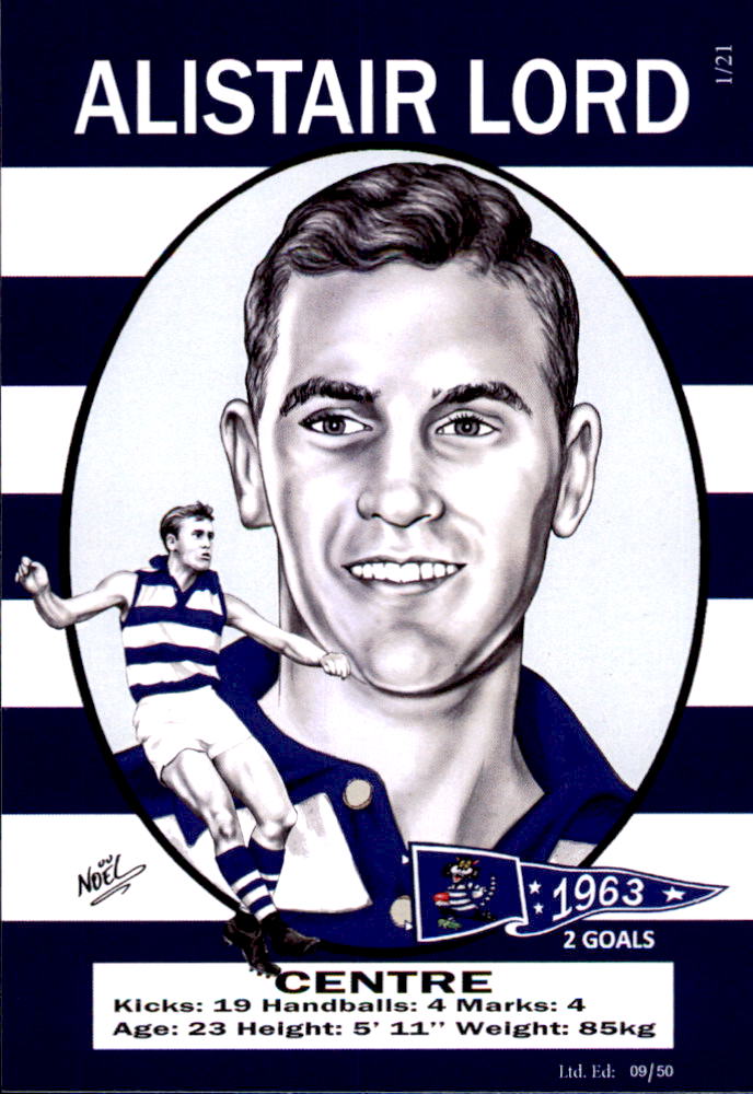 Geelong Cats 1963 Premiers Card Set by Noel