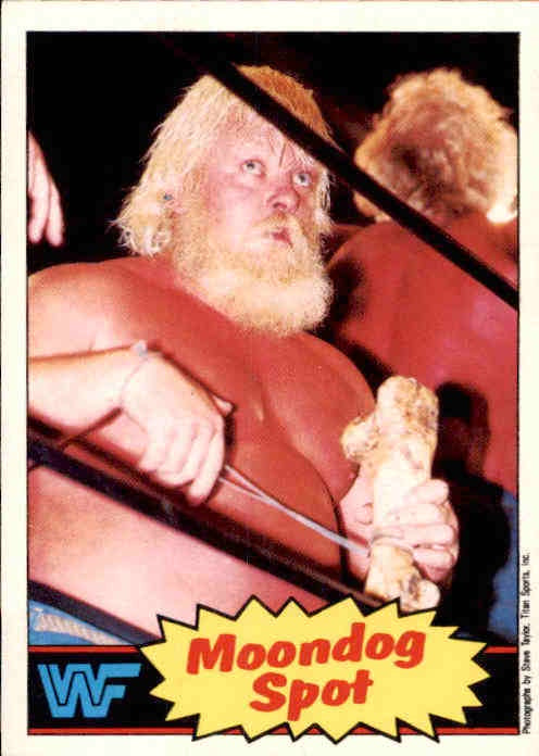 Moondog Spot, #19, 1986 WWF Scanlens