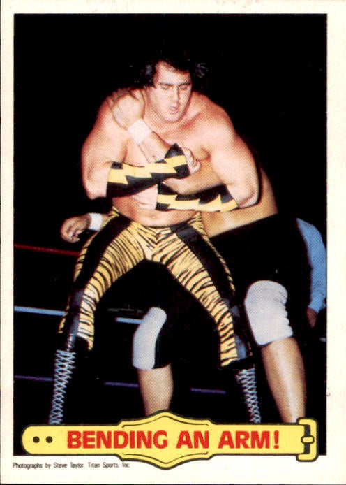 Brutus Beefcake, Bending An Arm!, #41, 1986 WWF Scanlens