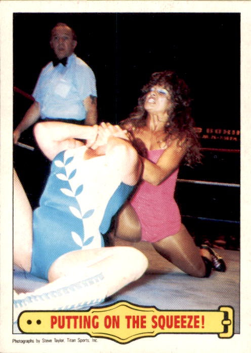 Wendi Richter, Putting on the Squeeze!, #47, 1986 WWF Scanlens