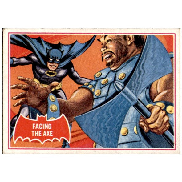 Facing the Axe, Red Bat, Batman Puzzle Cards, 1966 National Periodical Publications