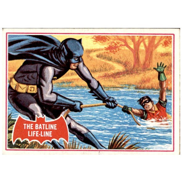 The Batline Life Line, Red Bat, Batman Puzzle Cards, 1966 National Periodical Publications