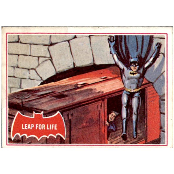 Leap for Life, Red Bat, Batman Puzzle Cards, 1966 National Periodical Publications
