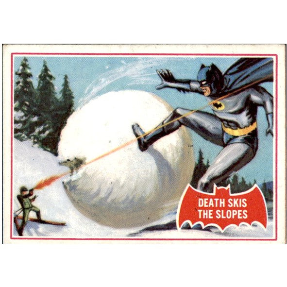 Death Skis the Slopes, Red Bat, Batman Puzzle Cards, 1966 National Periodical Publications
