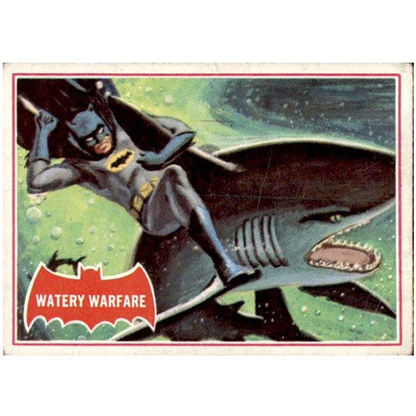 Watery Warfare, Red Bat, Batman Puzzle Cards, 1966 National Periodical Publications