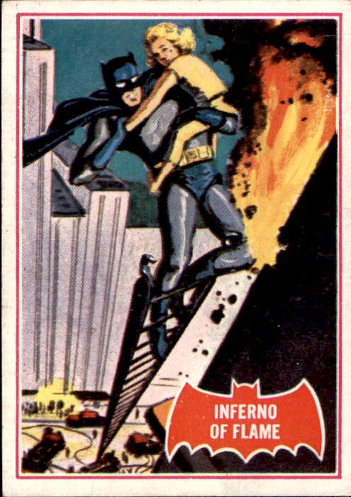 Inferno of Flame, Red Bat, Batman Puzzle Cards, 1966 National Periodical Publications