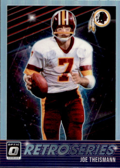 Joe Theismann, Retro Series, Silver Prizm, 2021 Panini Donruss Optic Football NFL