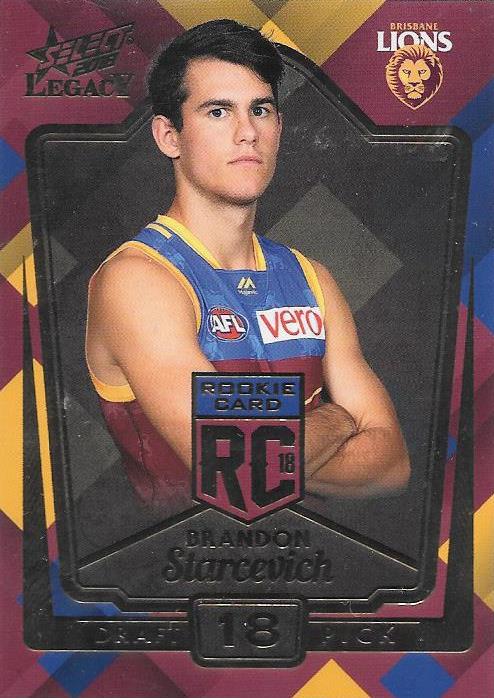 Brandon Starcevich, Rookies RC, 2018 Select AFL Legacy