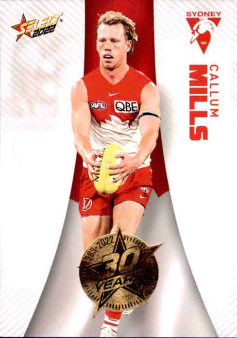 Callum Mills, 30 Years Gold Seal, 2022 Select AFL Footy Stars