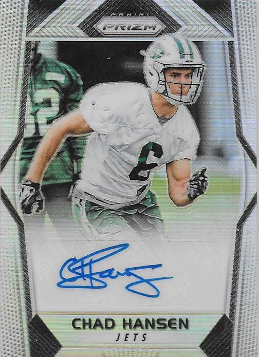 Chad Hansen, Signature, 2017 Panini NFL Prizm Football