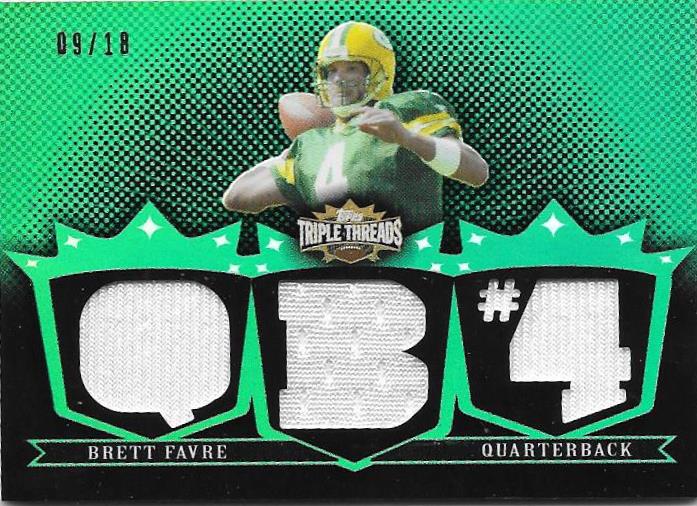 Brett Favre, 09/18. 2007 Topps NFL Triple Threads Football