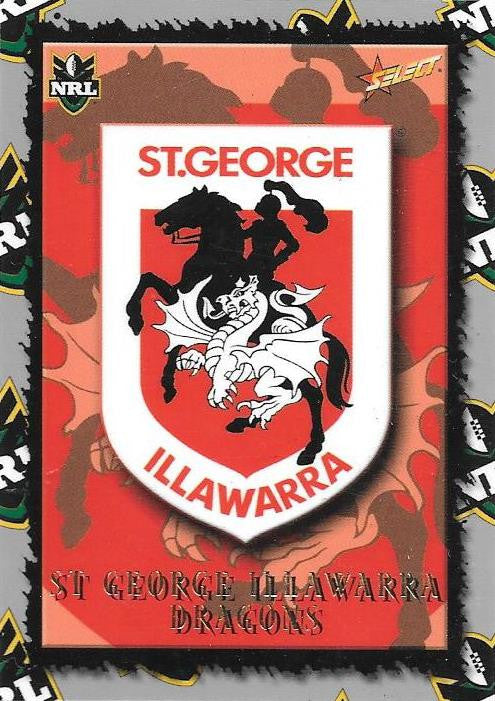 St George Dragons, Team List Logo card, 2000 Select NRL