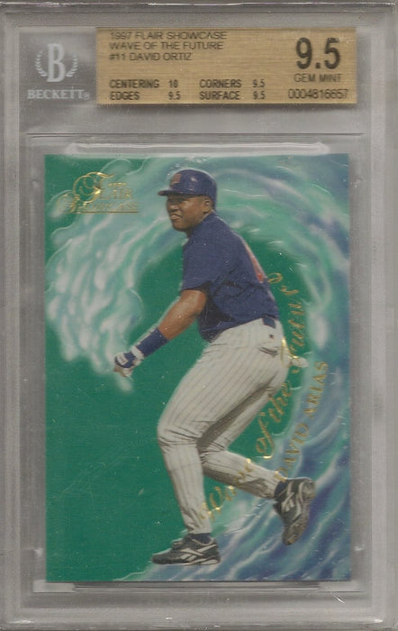 David Ortiz, Wave of the Future, 1997 Flair Showcase, BGS 9.5