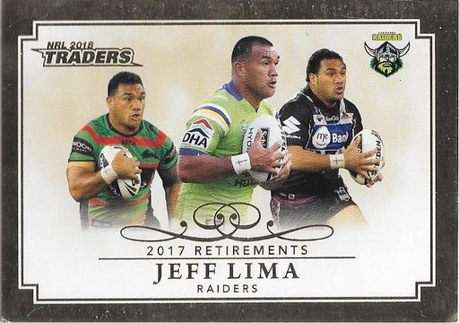 Jeff Lima, Retirements, 2018 ESP Traders NRL