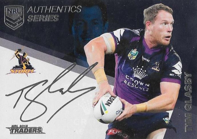 Tim Glasby, NRL Authentics Series Silver, 2018 ESP Traders NRL