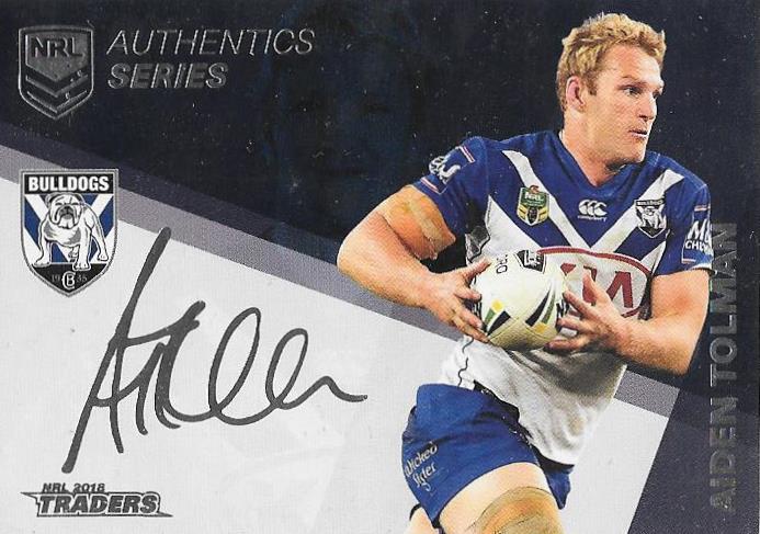 Aiden Tolman, NRL Authentics Series Silver, 2018 ESP Traders NRL