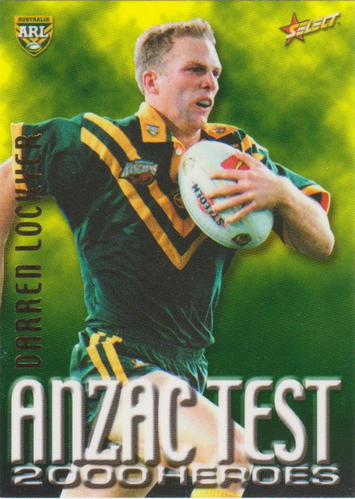 Darren Lockyer, Anzac Test 2000 Heroes, 2000 Select NRL