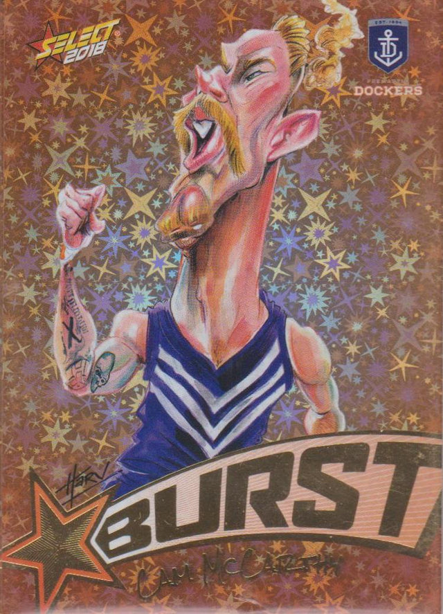 Cam McCarthy, Starburst Orange Caricatures, 2018 Select AFL Footy Stars
