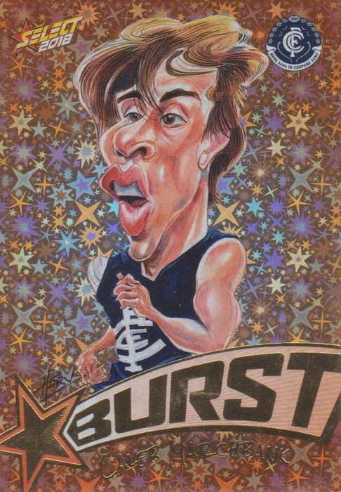 Caleb Marchbank, Starburst Orange Caricatures, 2018 Select AFL Footy Stars