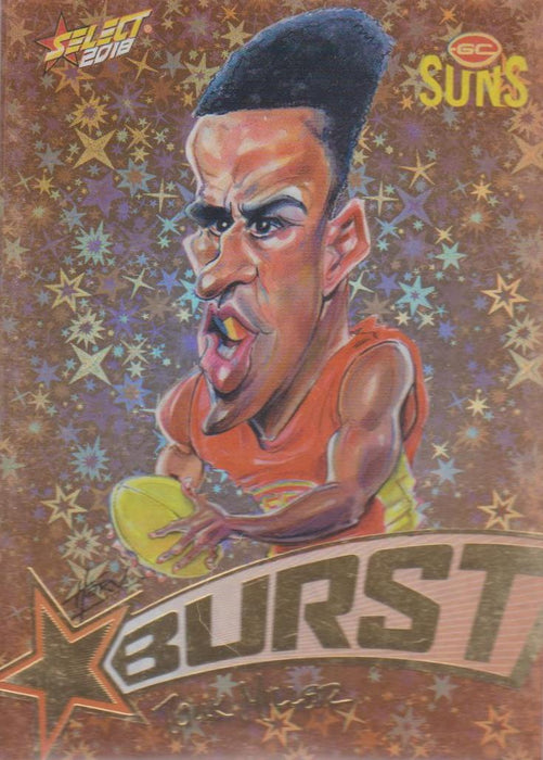 Touk Miller, Starburst Orange Caricatures, 2018 Select AFL Footy Stars