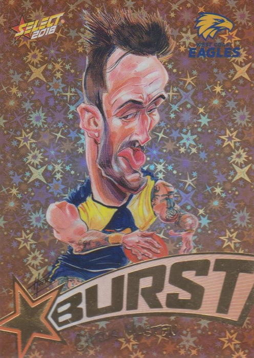 Chris Masten, Starburst Orange Caricatures, 2018 Select AFL Footy Stars