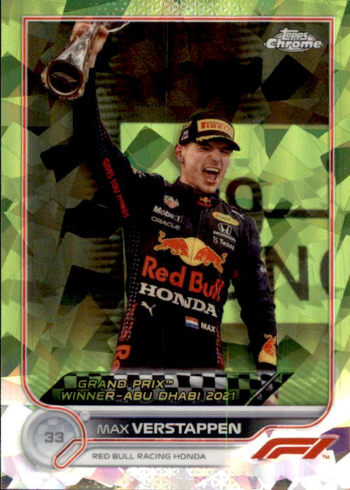 Max Verstappen, #172,  Sapphire Chartreuse Refractor, 2022 Topps Chrome Formula 1 Racing
