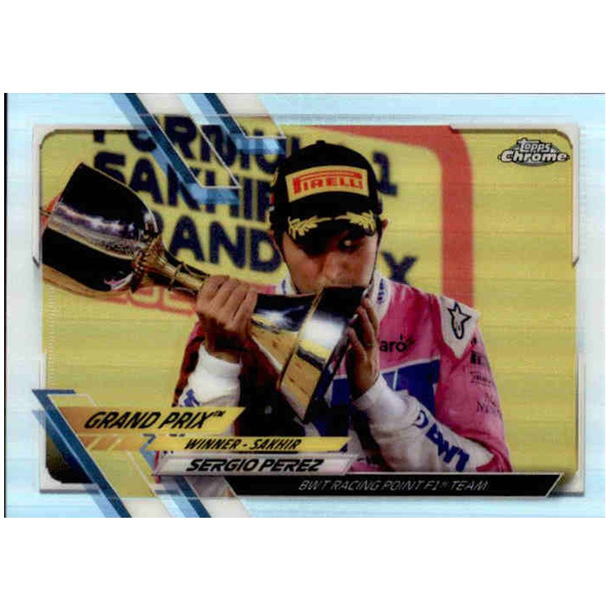 Sergio Perez, #153, Silver Refractor, 2021 Topps Chrome Formula 1 Racing