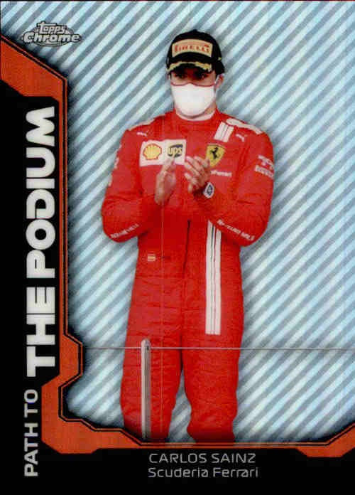 Carlos Sainz, Path to The Podium, 2021 Topps Chrome Formula 1 Racing