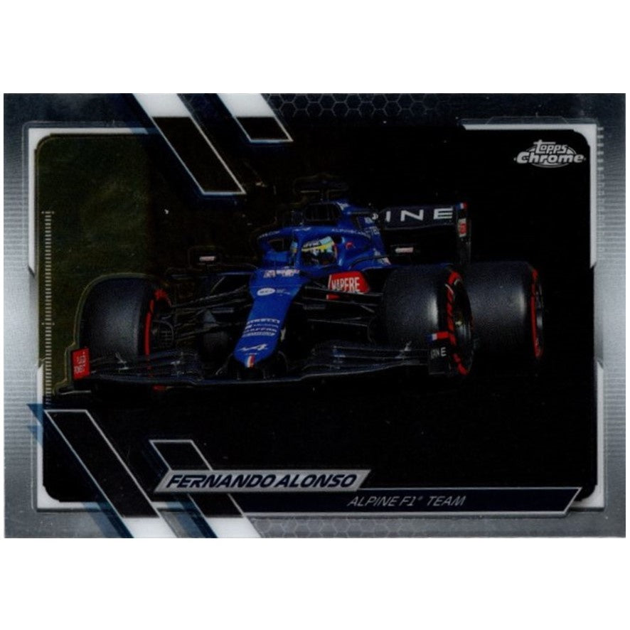 Fernando Alonso, #104, 2021 Topps Chrome Formula 1 Racing