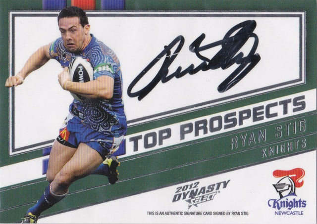 2012 Select NRL Dynasty, Top Prospects Signature, Ryan Stig