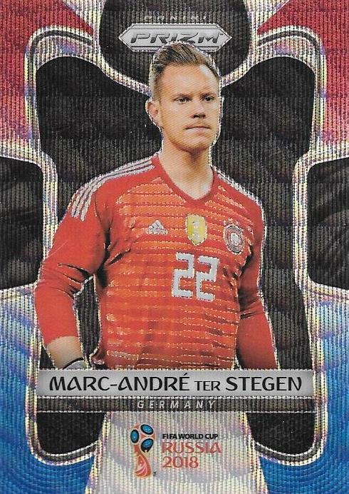 Marc-Andre ter Stegen, Red & Blue Refractor, 2018 Panini Prizm World Cup Soccer